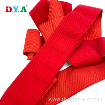 Wide 50mm Red Brushed Plush Elastic Band